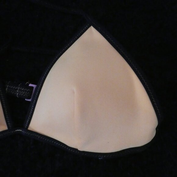 Unbranded | small | Padded Orange Bikini Top | Black Trim - Picture 7 of 10